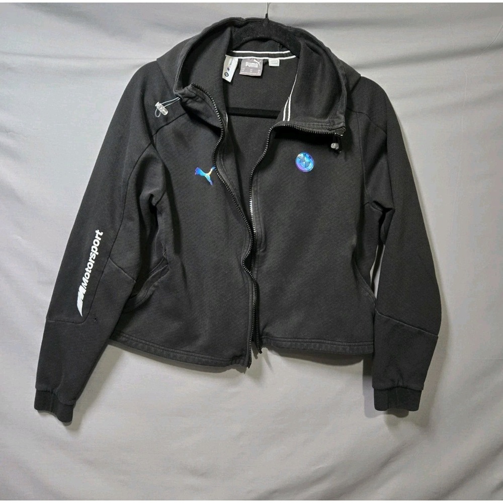 Puma Bmw Motorsport Women's  Zip Up Hoodie Black Size XL 599543 01 MSport *Flaw*